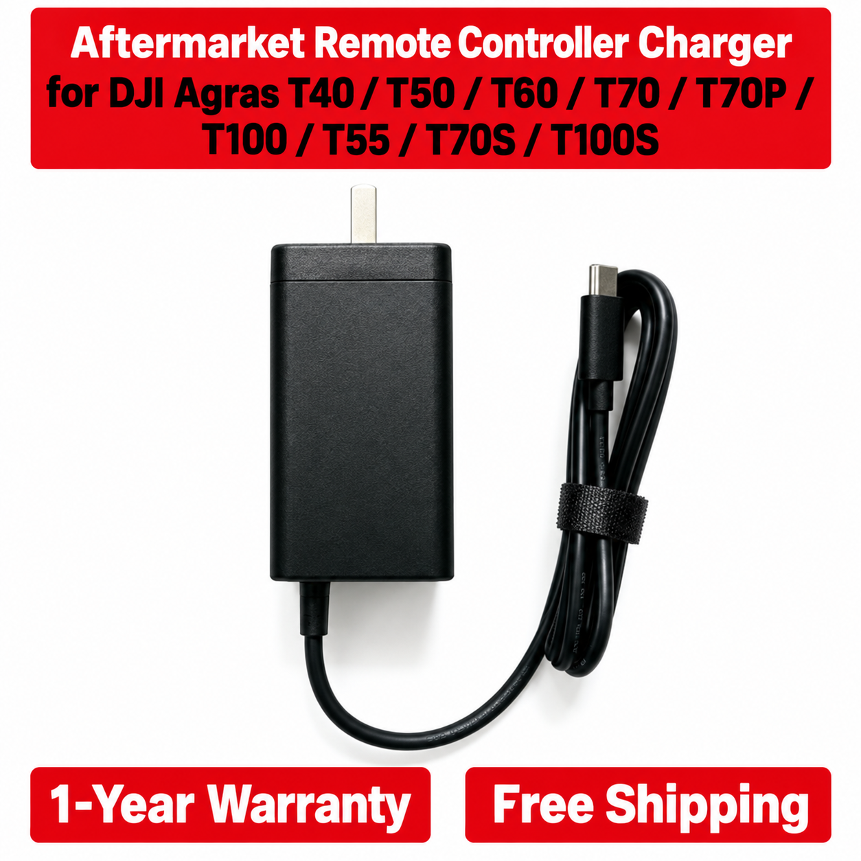 For DJI Agras T40/T50/T60/T70/T70P/T100 remote controller aftermarket charger (HNV-WH-0009)