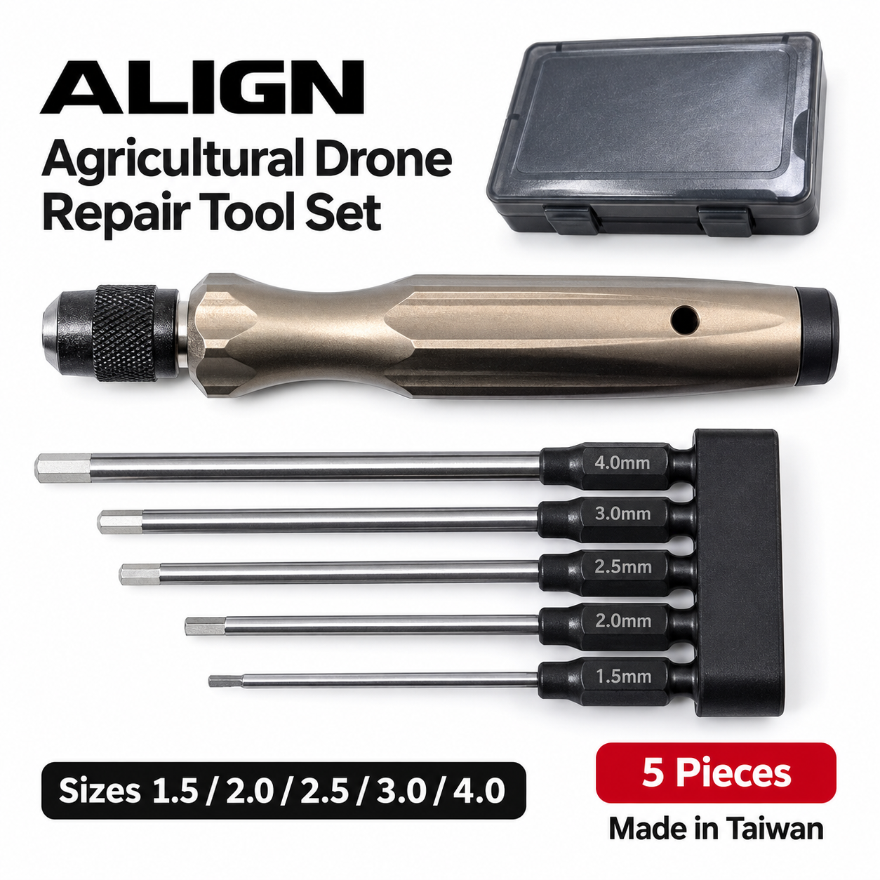 ALIGN agricultural drone maintenance tool set made in Taiwan, 5 pieces (HNV-WH-0045)