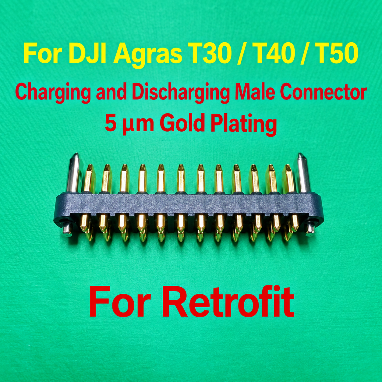 T30T40T50 charging and discharging male connector gold-plated 5 miles (HNV-WH-0093)