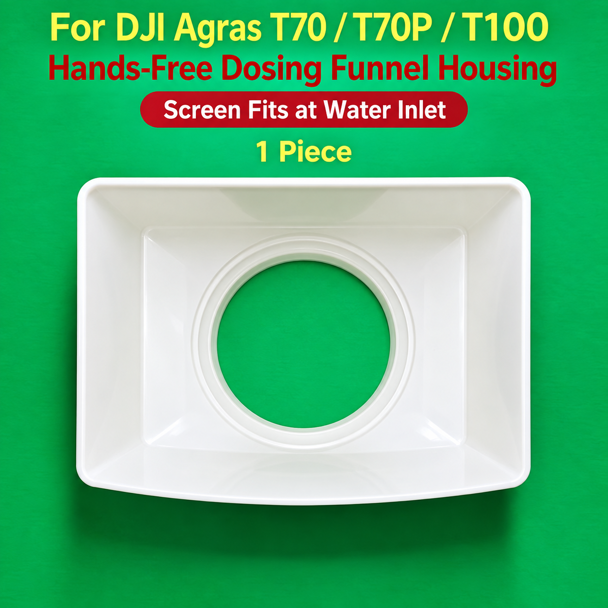 For DJI Agras T70/T70P/T100 dosing funnel single shell truly hands-free (HNV-WH-0130)