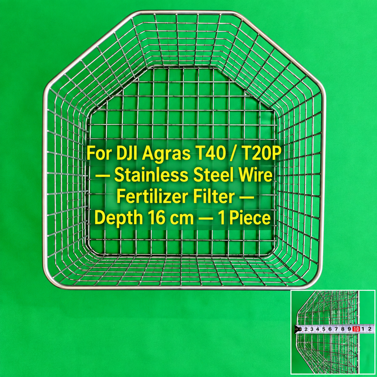 For DJI Agras 40/T20P rust steel wire fertilizer filter 16 cm depth (HNV-WH-0142)