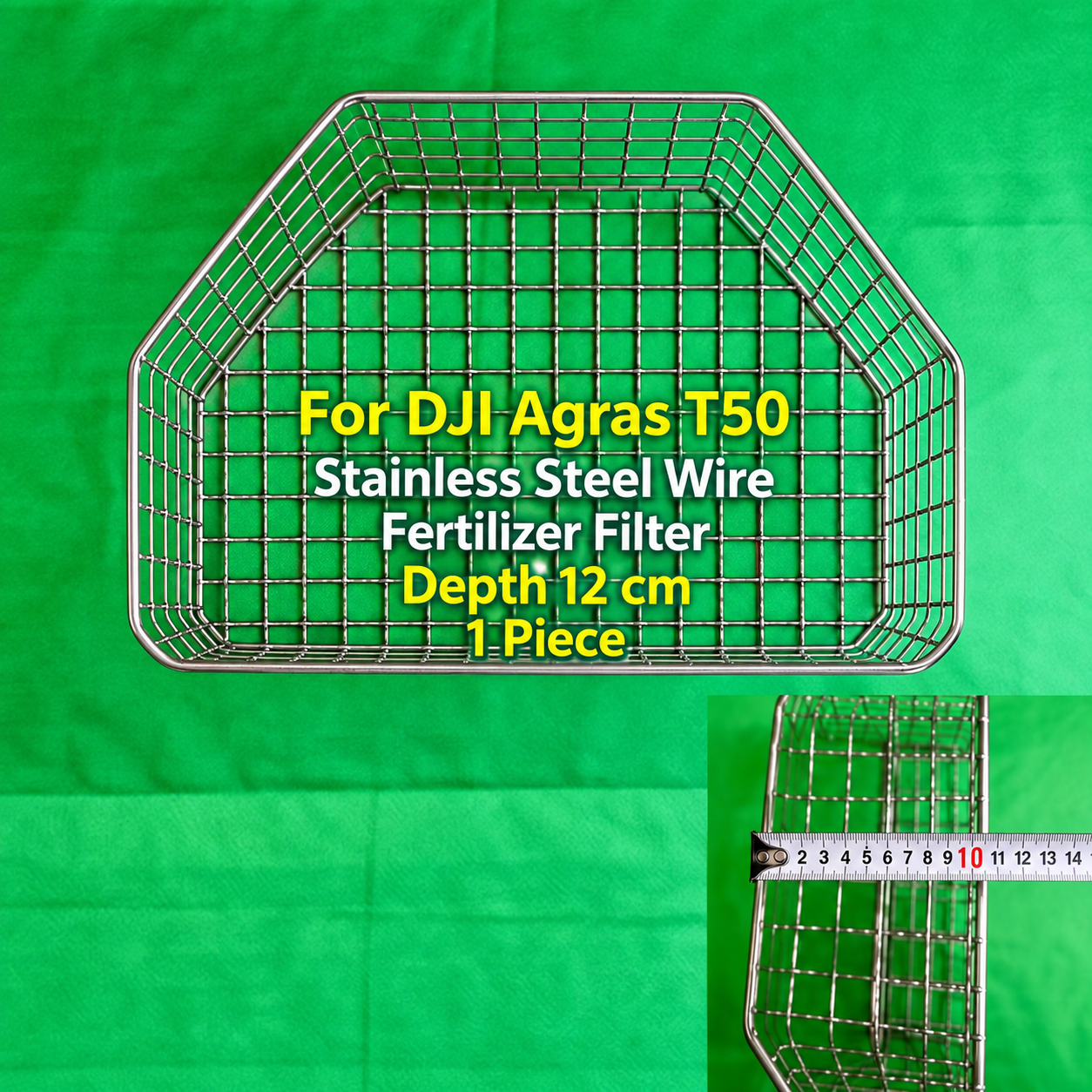 For DJI Agras T50 rusty steel wire fertilizer filter 12cm depth (HNV-WH-0143)