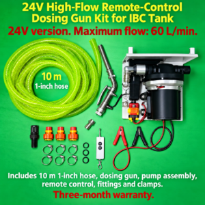 Special 12V large flow remote control dosing gun set for ton barrels 24V model (HNV-WH-0214)