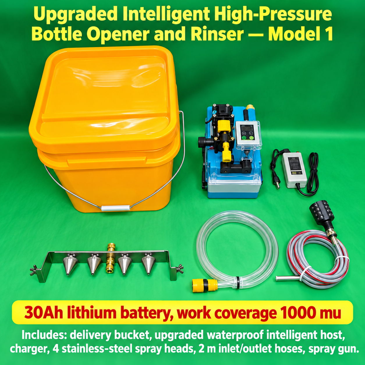 Upgraded Feifang Plant Protection Intelligent High-pressure Bottle Opening and Washing Artifact (First Model) 30A Lithium Battery (HNV-WH-0225)