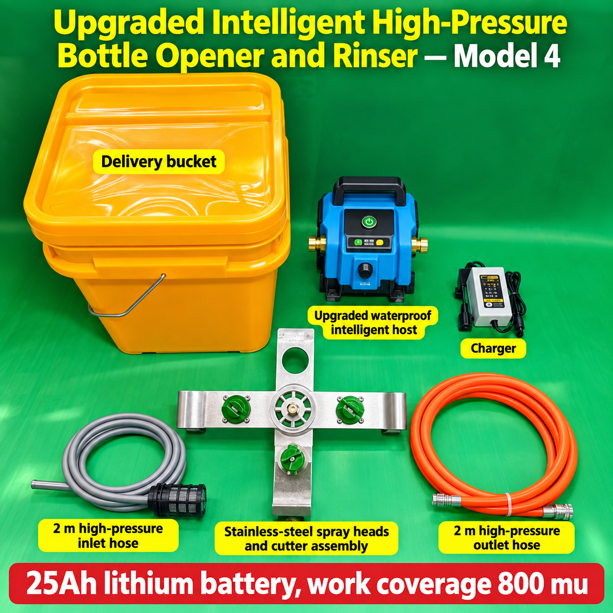 Upgraded Feifang Plant Protection Intelligent High-pressure Bottle Opening and Washing Artifact (Fourth Model) 25A Lithium Battery (HNV-WH-0239)