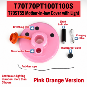 T70T70PT100T100ST70ST55 mother-in-law cover with light, pink orange (HNV-WH-0286)